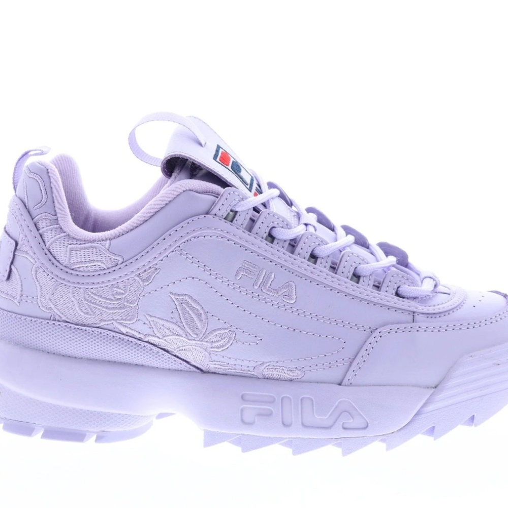 Ladies Fila Disrupter 11 embroidery shoe _ purple. Sz 9